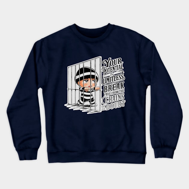Your potential is limitless, break free from the chains of doubt Crewneck Sweatshirt by QuirkyCil